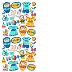 Baby icons Hand drawn doodle vector set