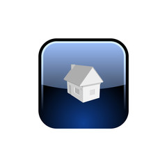 Flat paper cut style icon of house model