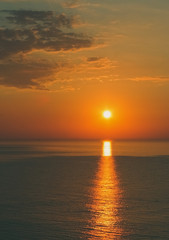 Amazing sunset by the sea