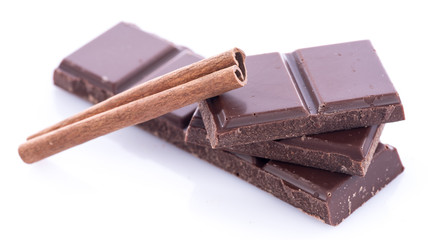 Chocolate bars with cinnamon