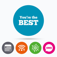 You are the best icon. Customer award symbol.