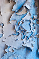 peeling paint on a concrete wall