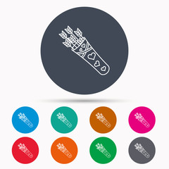 Cupid arrows icon. Love weapon sign.