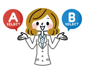 白衣の女性　選択
