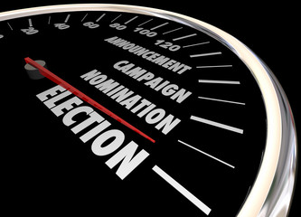 Election Voting Democracy Campaign Nomintation Speedometer 3d Il