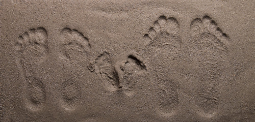 footprints on sand