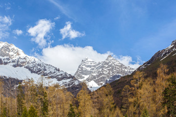Four girls mountain is situated in Xiaojin county in the northwest of sichuan province, China