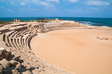 Entrance to the hippodrome at Caesarea Israel.