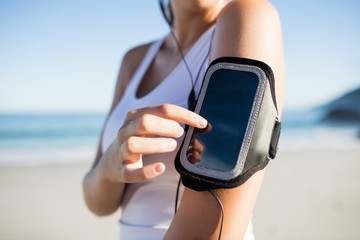 Fit woman on the beach 