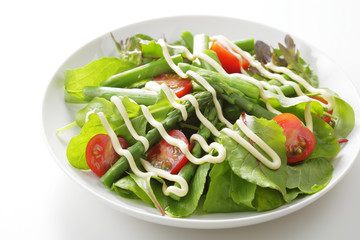 アスパラのサラダ　Green asparagus salad