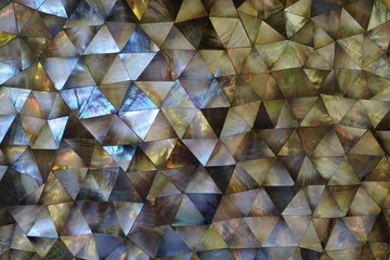 Panele Szklane Podświetlane  Ciemne tło mozaiki z masy perłowej