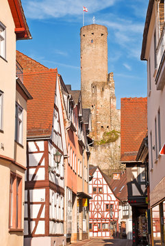 Burg Eppstein &uuml;ber der Stadt im Taunus, Hessen