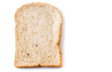 slice bread grains isolated