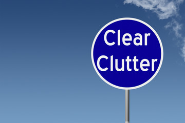  sign with text clear clutter
