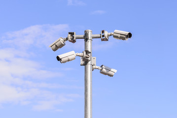 Security IR camera for monitor events in city.