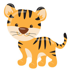 Cute tiger vector illustration