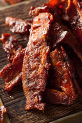 Homemade Dried Barbecue Bacon Jerky