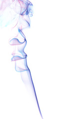 Abstract colored smoke from aromatic sticks.