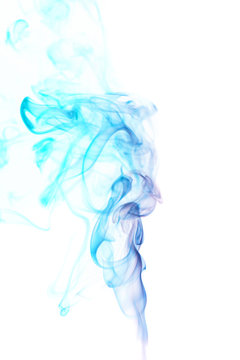 Abstract colored smoke from aromatic sticks.