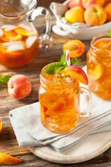 Fresh Homemade Peach Sweet Tea
