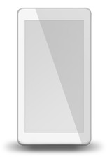 Smart phone isolated on white background.