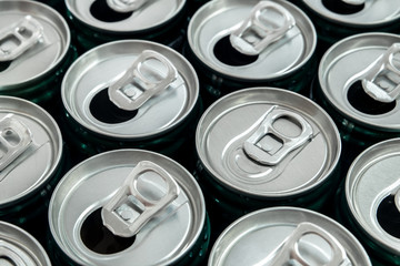 Group of aluminum cans