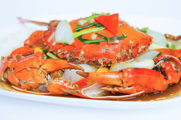 Fried crab with curry powder