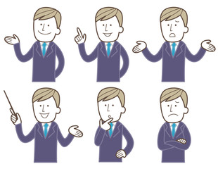 男性　ビジネス　ポーズ