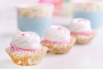 Three cupcakes