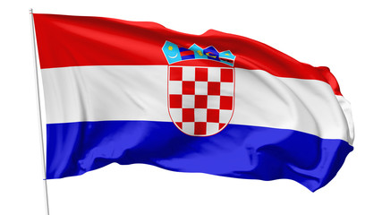 Flag of Croatia on flagpole