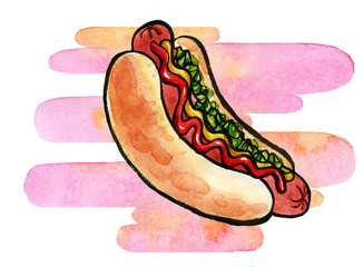 ketchup, hot, dog, junk food, fast food, cuisine, american, unhealthy, fast,