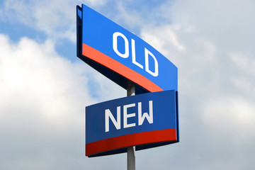 Fototapeta premium Old and new street sign