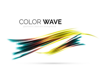 Abstract color wave design element