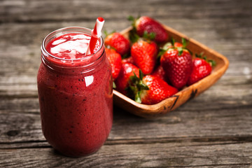 Fresh strawberry smoothie