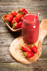Fresh strawberry smoothie