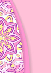 Materials design background with a spa theme. Background with mandala.