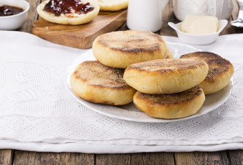 Breakfast. Fresh homemade English muffins