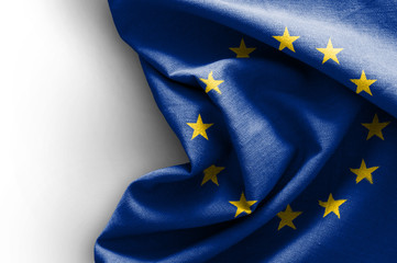 Flag of Europe on white background - obrazy, fototapety, plakaty