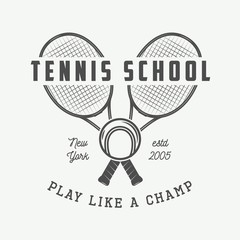 Vintage tennis logo, badge, emblem and much more.