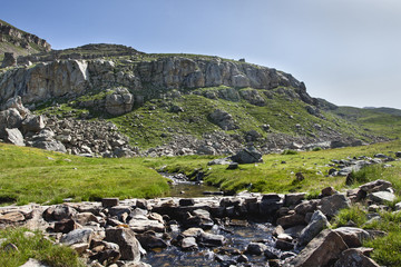 Circuit of the lakes of the estrop, the park of Mercantour, department of the Alpes-Maritimes, France