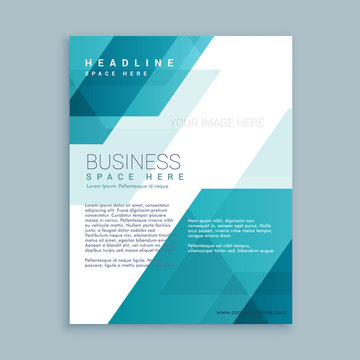 business brochure with abstract shapes