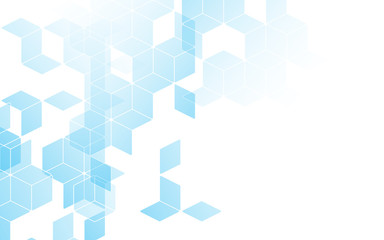 Abstract diamond square box background blue color with copy space