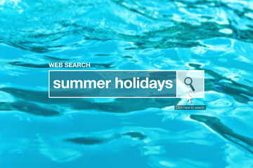 Summer holidays - web search bar glossary term