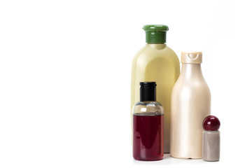 Cosmetic containers isolated on white