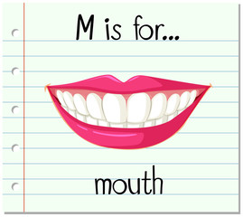 Flashcard letter M is for mouth
