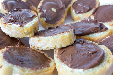 bread with chocolate cream