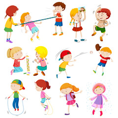 Children doing different activities