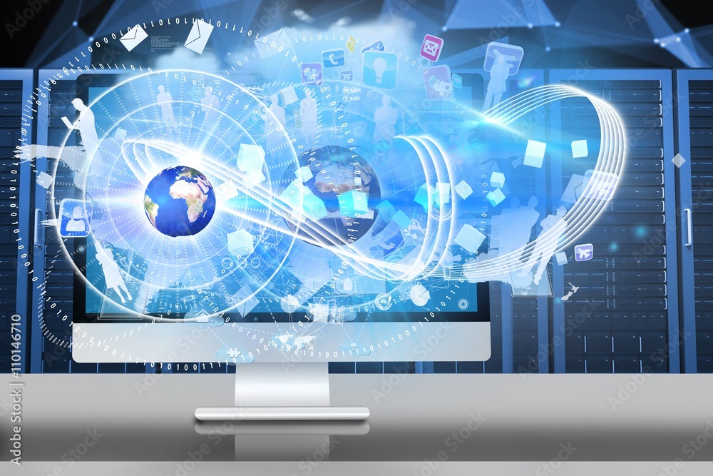 Poster composite image of computer screen