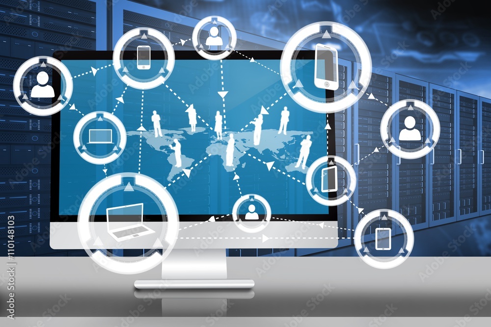Poster composite image of computer screen