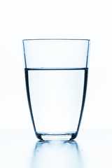 glass of water isolated on white